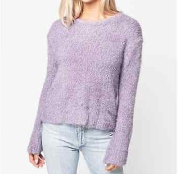 BB Dakota Get A Crew Boulce Knit Sweater in Steel Lavender size S - Picture 2 of 5